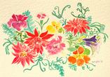 California Poppies, Petunias, and Nasturtiums